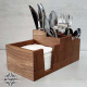 جا قاشق و چنگال چوبی-جا چاقویی-جا دستمال کاغذی چوبی-کارلوکس-wooden spoon holdre-karlux
